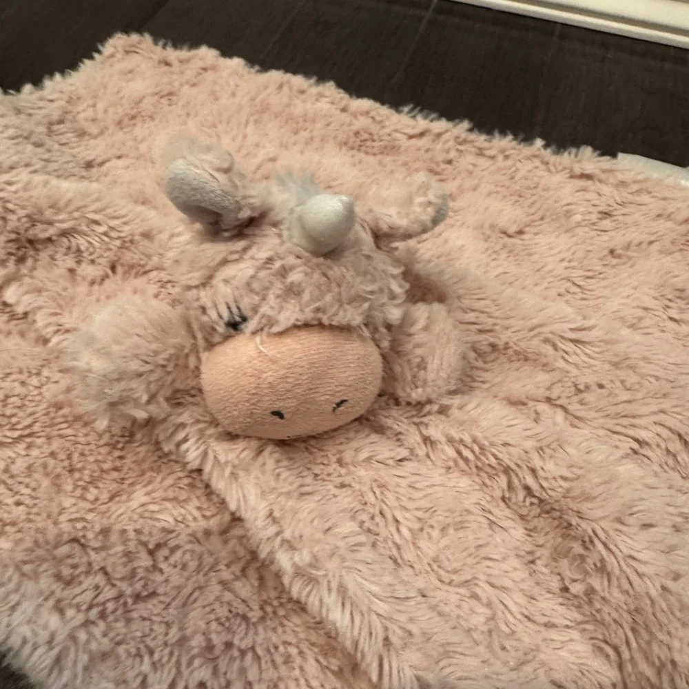 Elegant Baby Infant Toddler Baby Plush Pink Unicorn Security Blanket Lovey